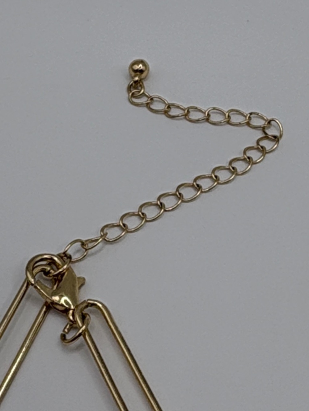 Two-Tone Gold & Silver Paperclip Link Necklace 30-32” Long Paperclip Links - Picture 4 of 6